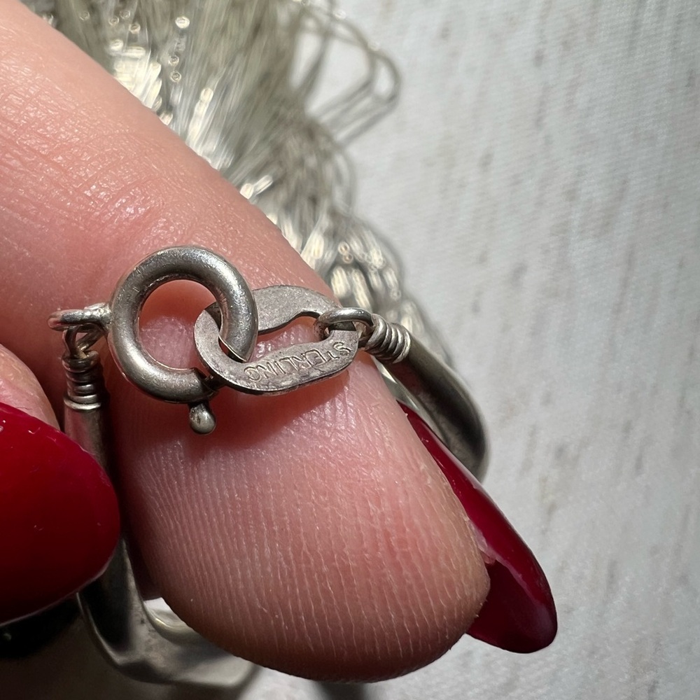 Very Unique Sterling Silver Multi-Layer Necklace … - image 8